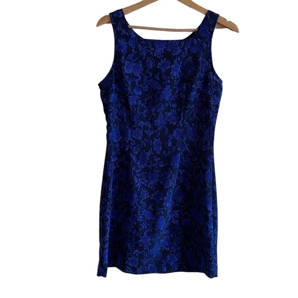 VINTAGE Fairweather 90s Floral Sleeveless Mini Dress Size Small Goth Bodycon - Picture 1 of 8